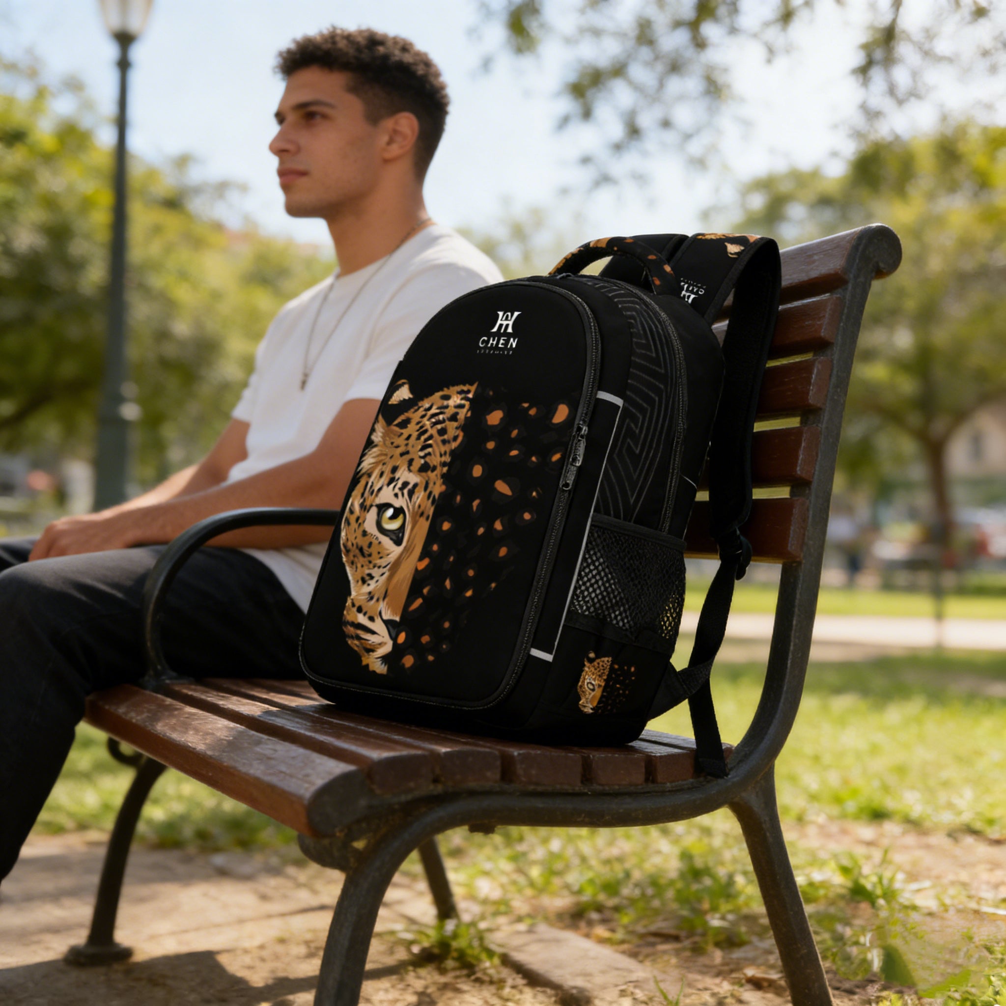 CHENXIAOHONG Leopard backpack