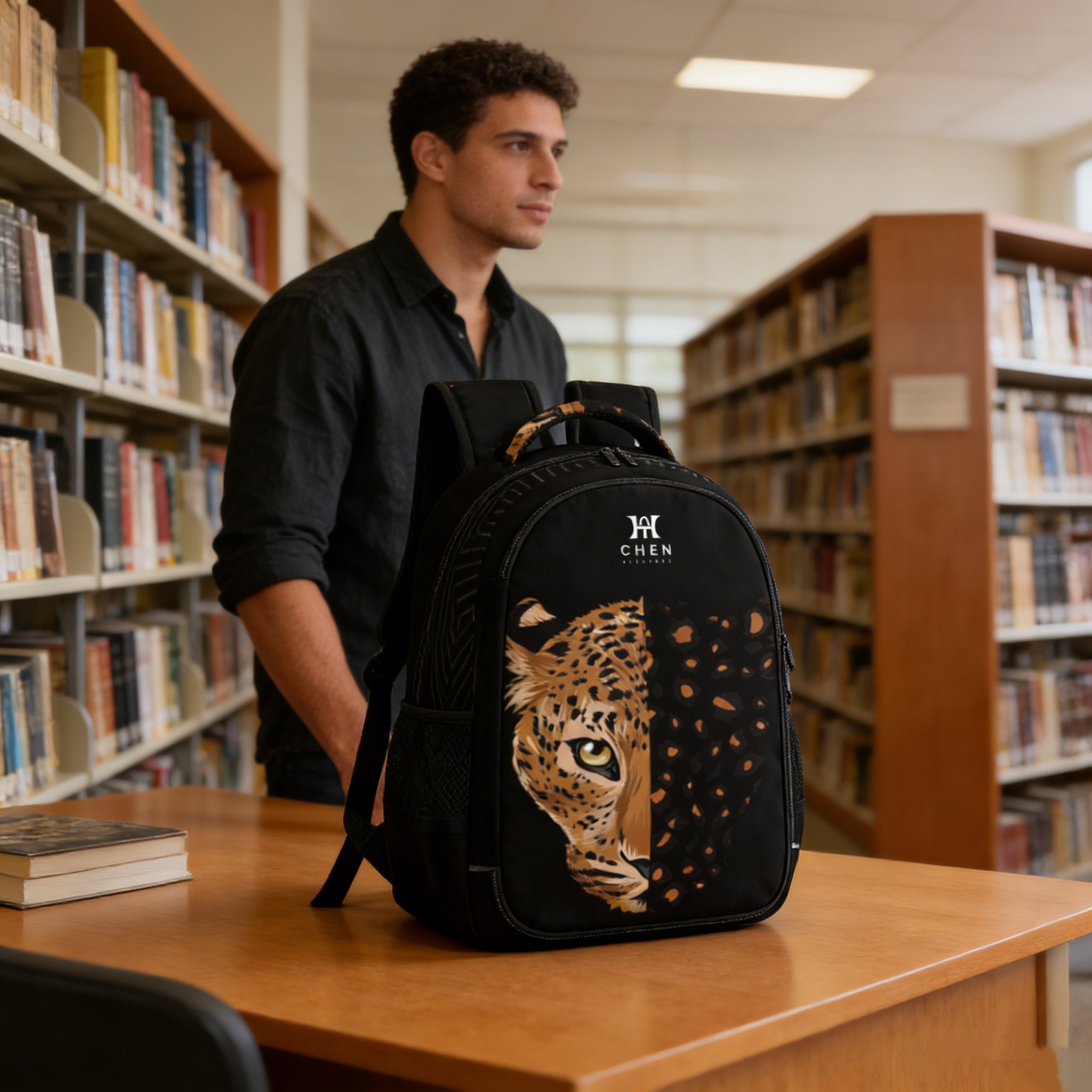 CHENXIAOHONG Leopard backpack